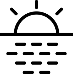 Dawn And Sea Contour Svg Vector, Free Vectors File